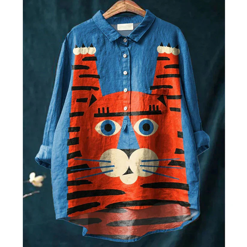 Binky Kattkonstskjorta - Lekfull Design för Hela Dagen Komfort 1