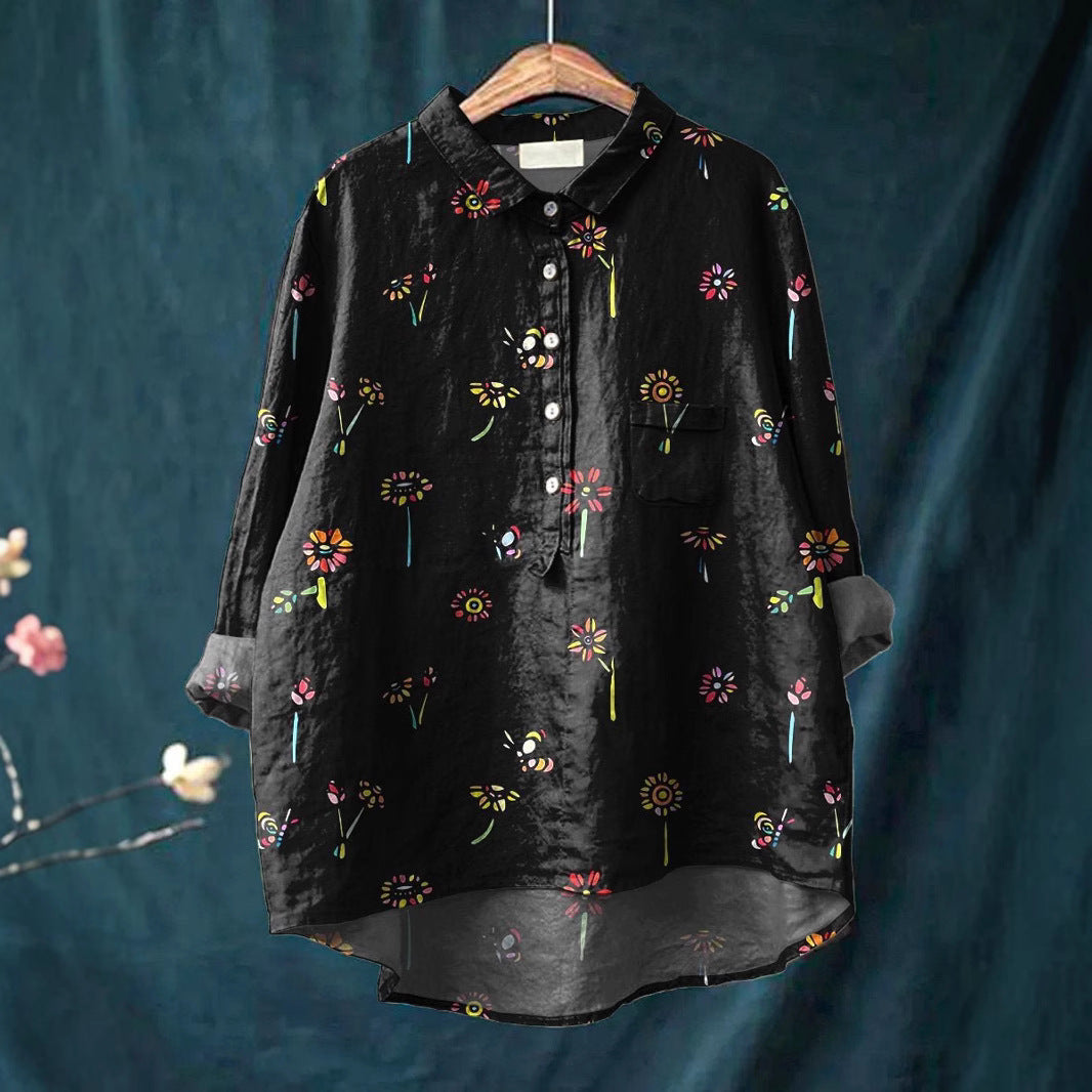 Viola - Konstskjorta Lekfull Design För Komfort Och Stil Varje Dag