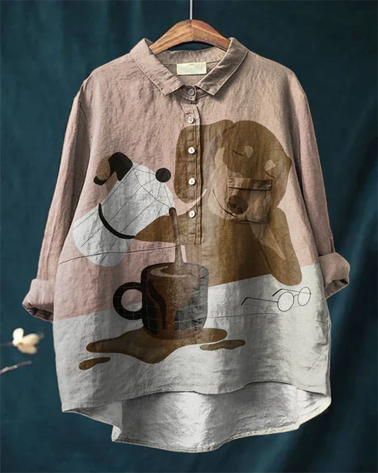 Billy Hundkonstskjorta - Lekfull Design med Komfort för Alla Tillfällen 1
