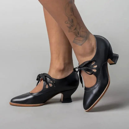 Angela™ Klackskor Låg Klack - Ortopedisk Komfort och Elegant Design