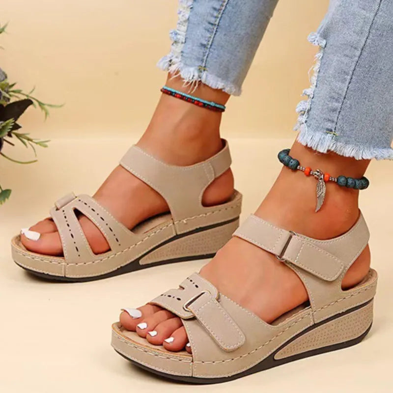 Loes™ Sandaler Dam - Ortopedisk Komfort och Elegant Design
