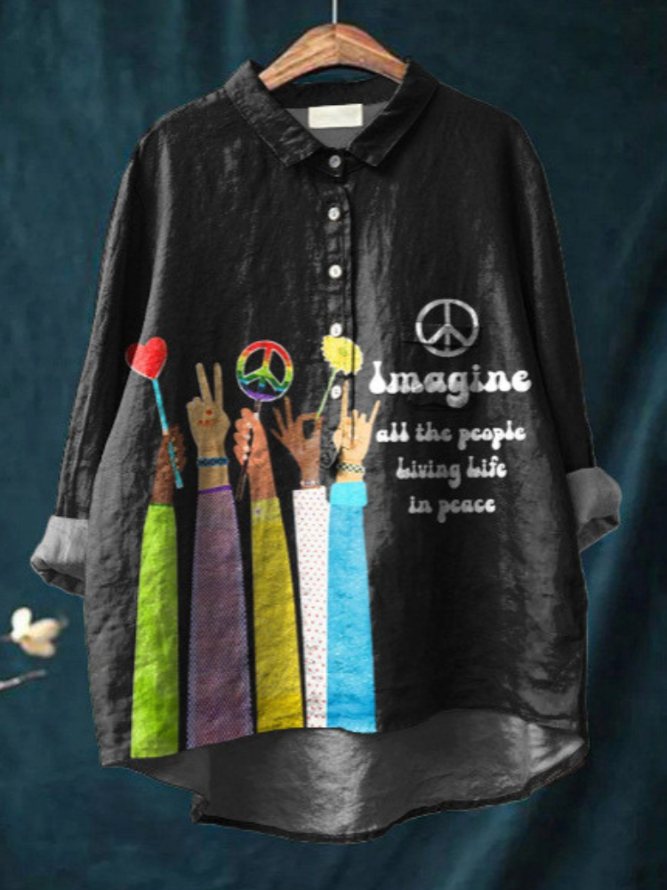 Skjorta - Färgglad Design för Komfort och Boho-Chic Stil 4