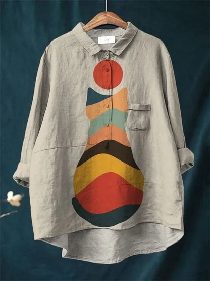Variant image for Uluru Kattkonstskjorta - Unik Design och Hela Dagen Komfort-49