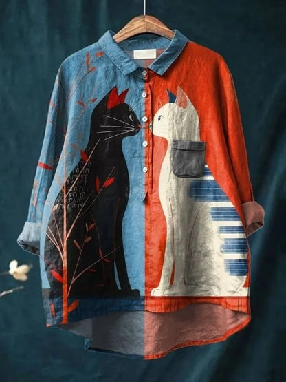 Uluru Kattkonstskjorta - Unik Design och Hela Dagen Komfort 6
