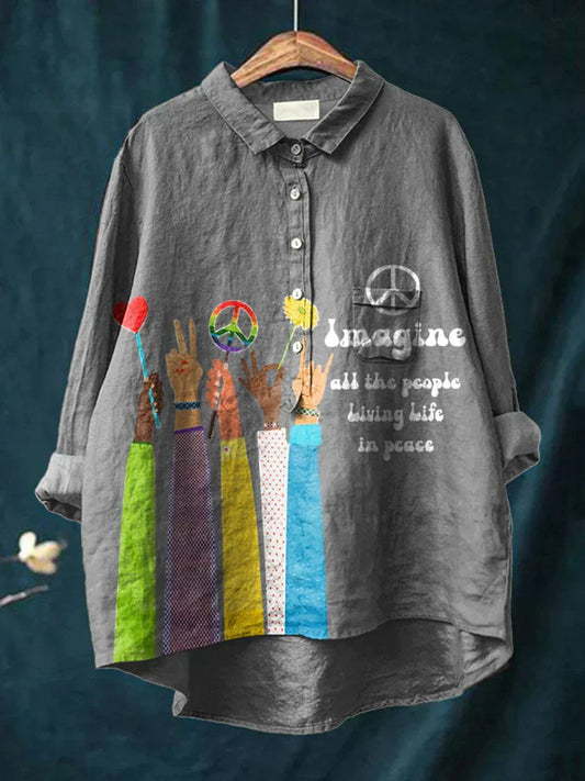 Skjorta - Färgglad Design för Komfort och Boho-Chic Stil 1